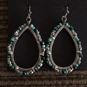 Turquoise and silver earrings